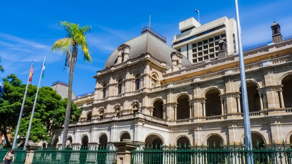 Illustrative: Parliament House, Brisbane, photographed in 2011. S&P Global Ratings downgraded Queensland's credit rating from AA+ to AA on 11 September 2026.